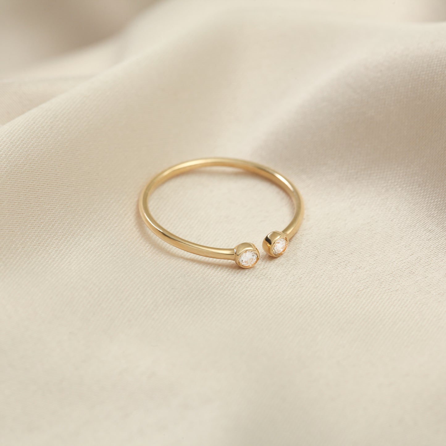 14K Dainty Open Ring