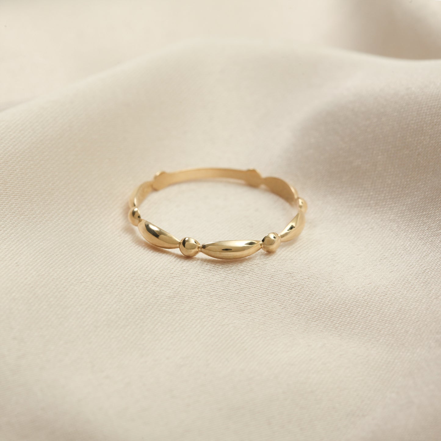 14k Solid Gold Stacking Ring – Slim 1.25 mm Stackable Band