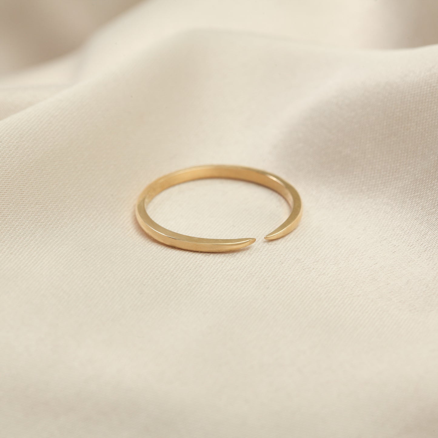 14K Minimal Open Solid Gold Ring