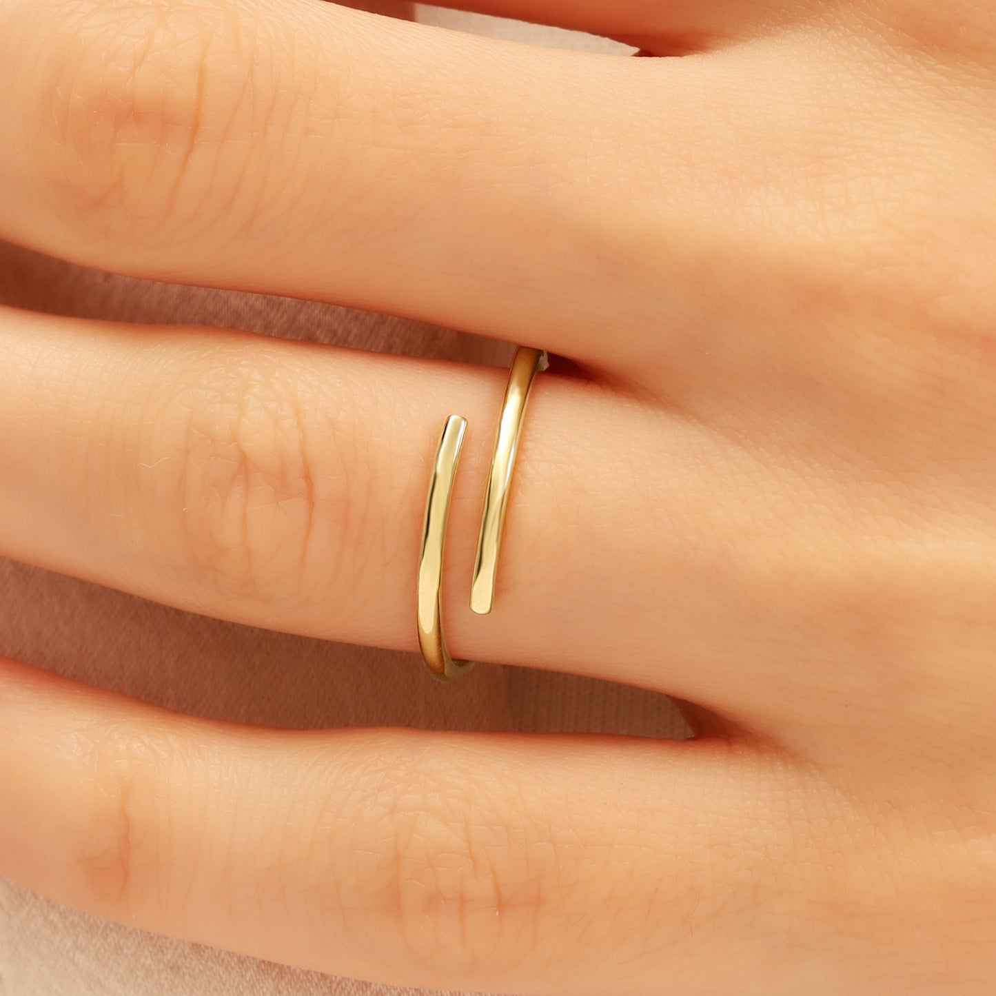 Minimalist 14K Solid Gold Ring