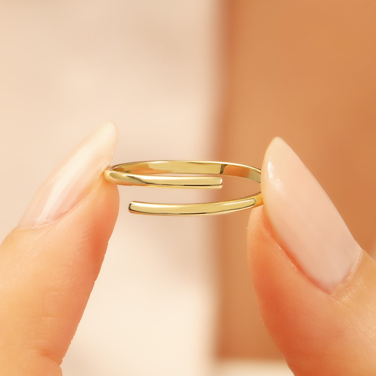 Minimalist 14K Solid Gold Ring