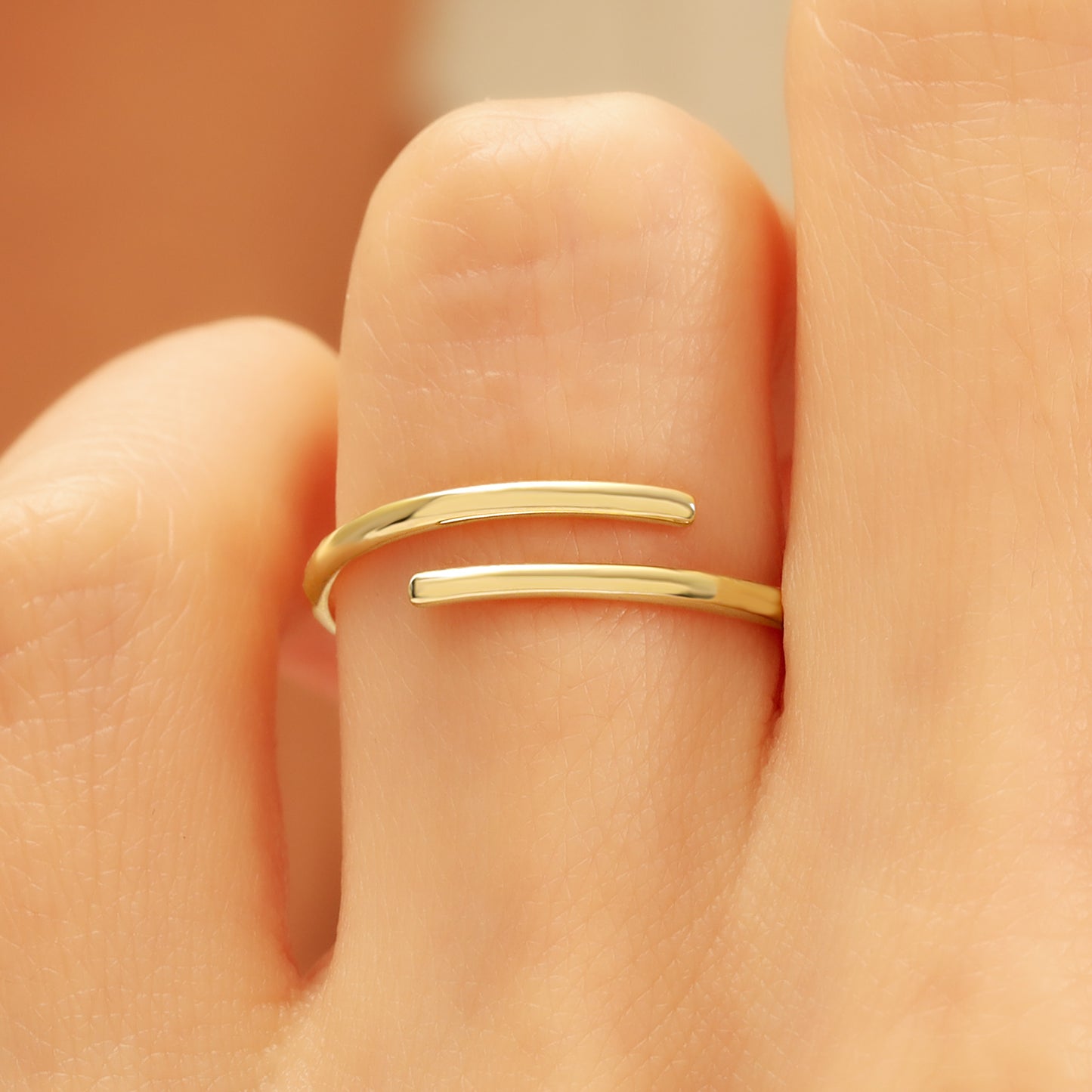 Minimalist 14K Solid Gold Ring