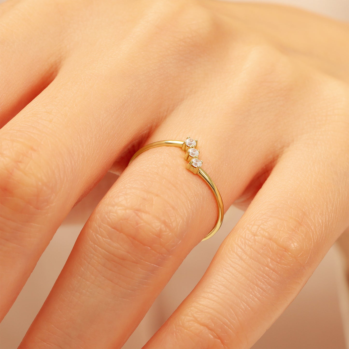 Stone Zircon Gold Ring