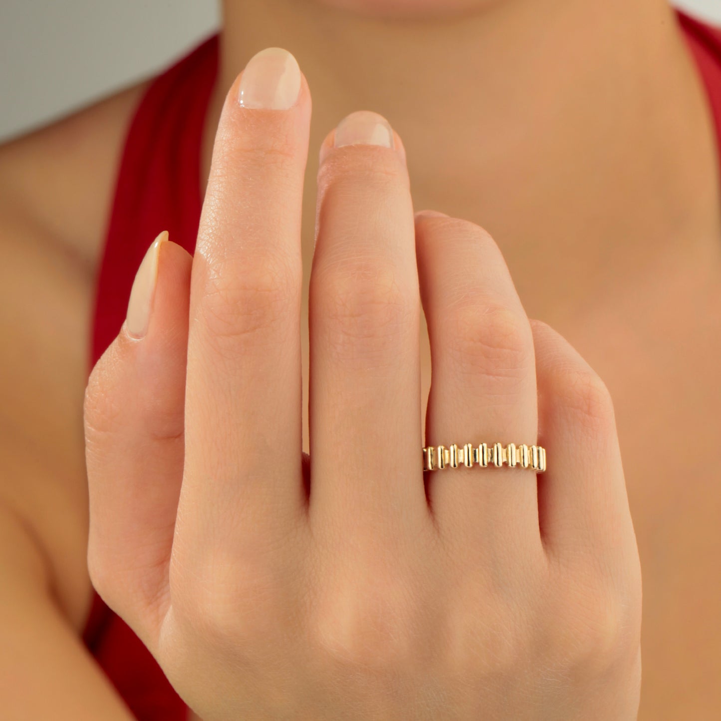 14K Minimalist Solid Gold Ring