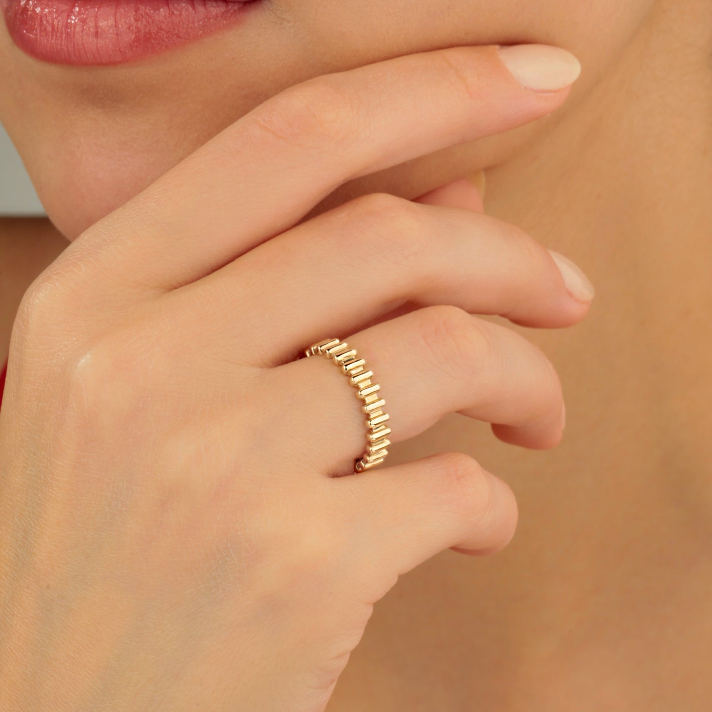 14K Minimalist Solid Gold Ring