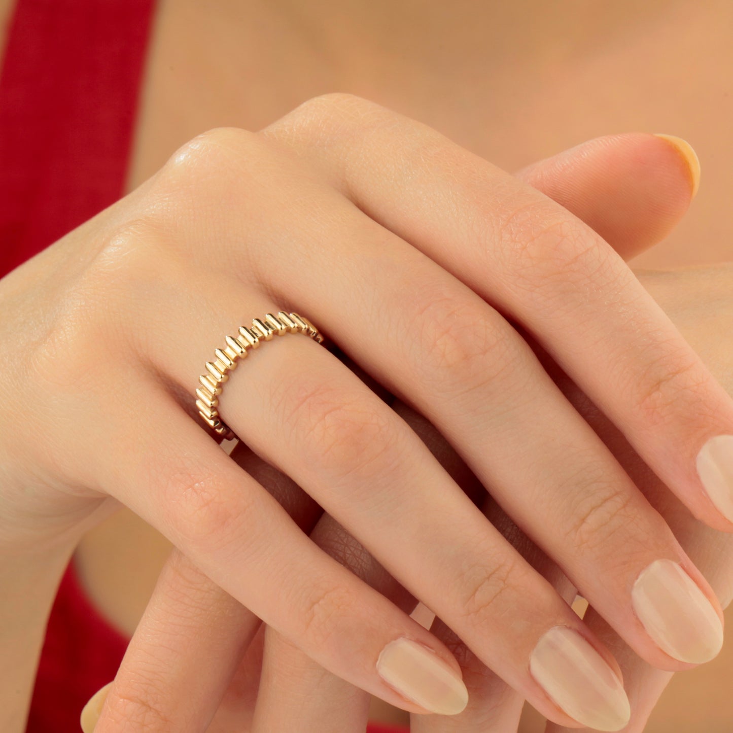 14K Minimalist Solid Gold Ring