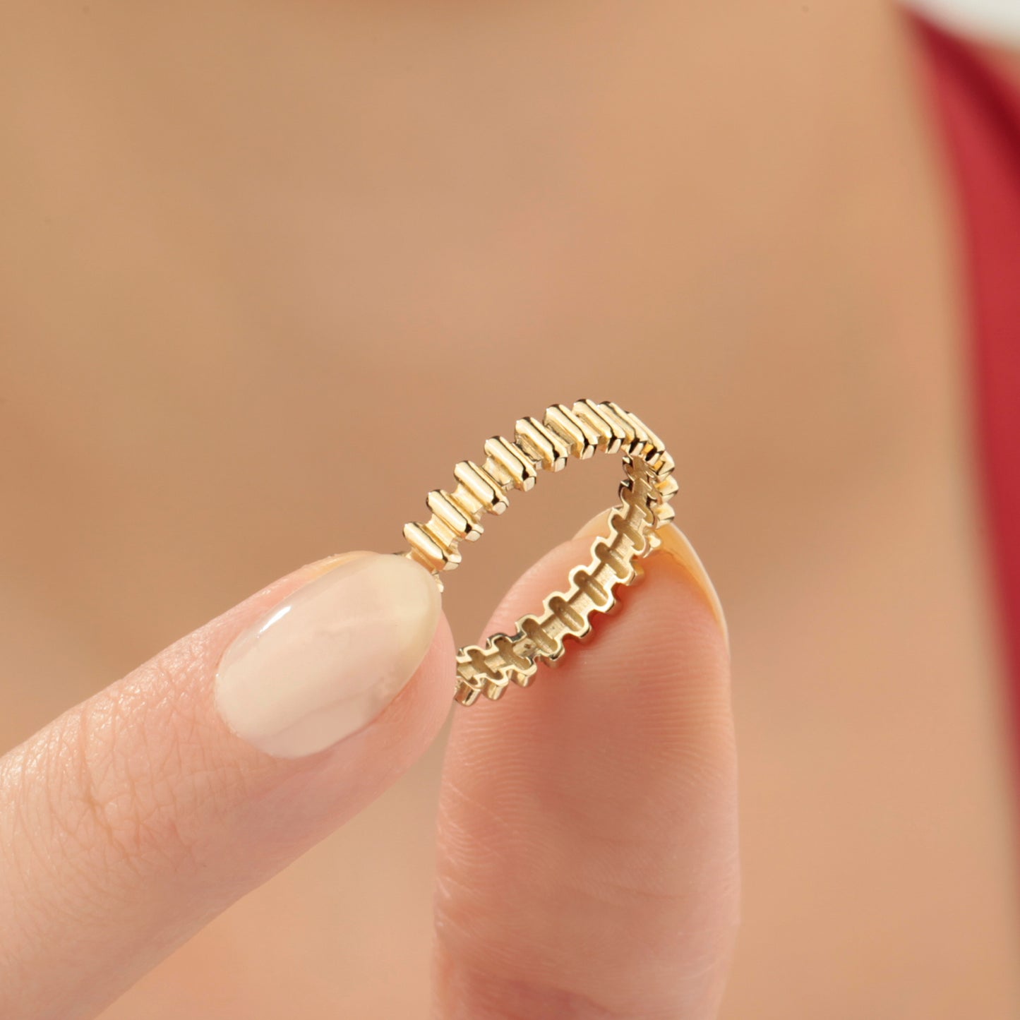 14K Minimalist Solid Gold Ring
