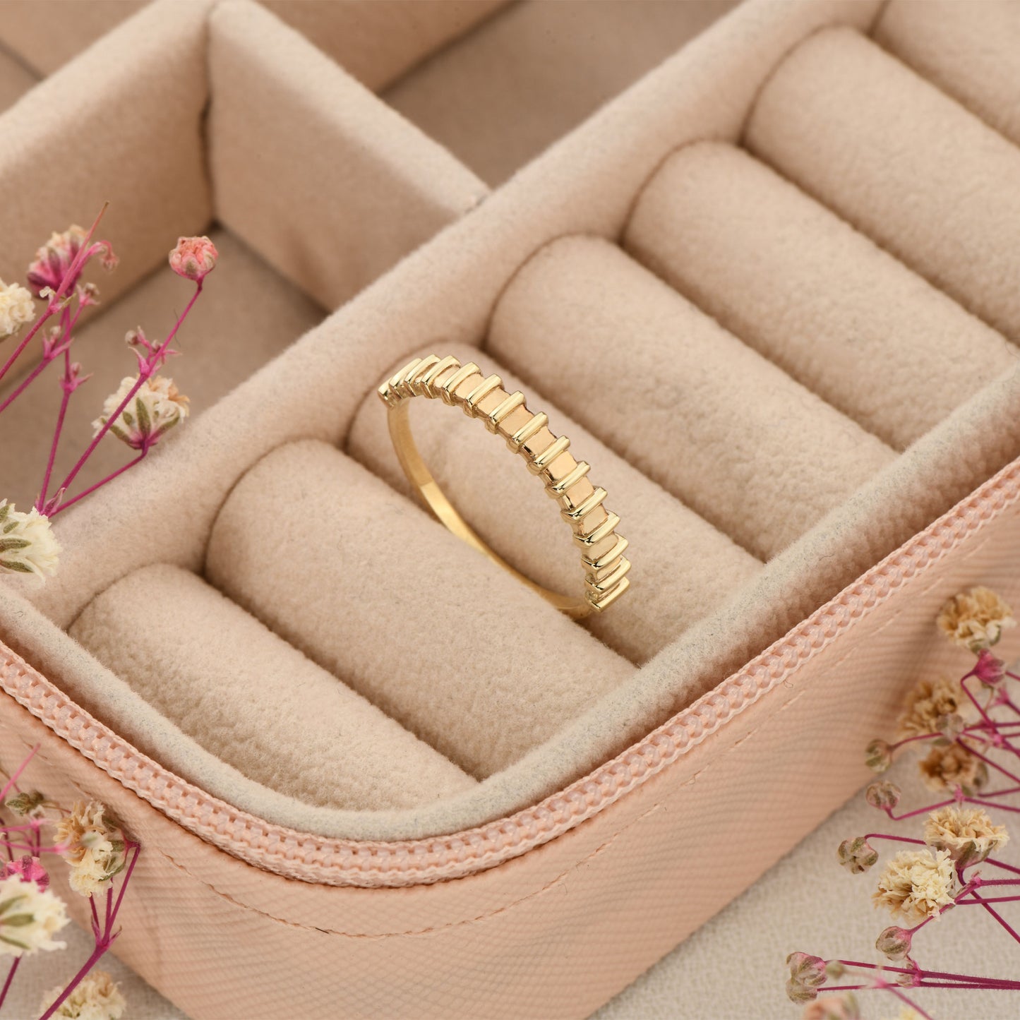 14K Minimalist Solid Gold Ring