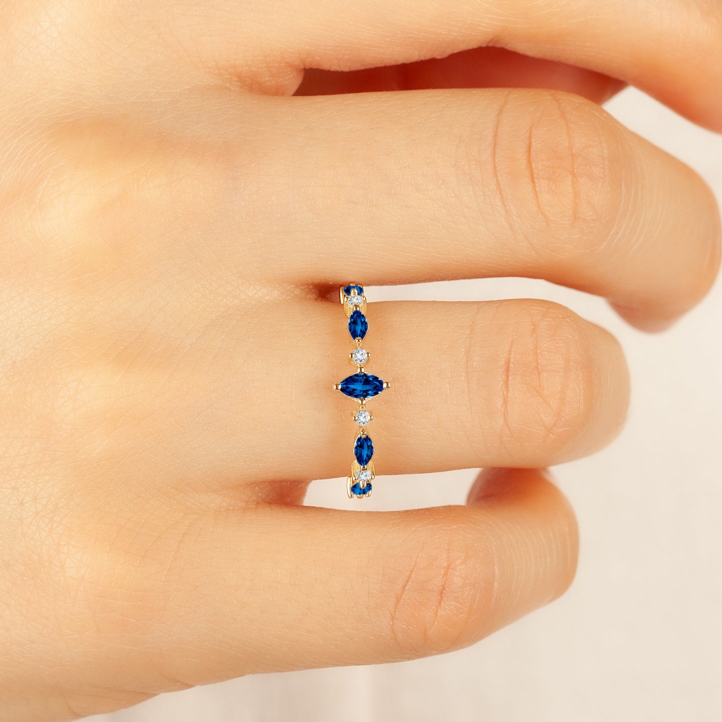 Sapphire Marquise 14K Ring in Gold