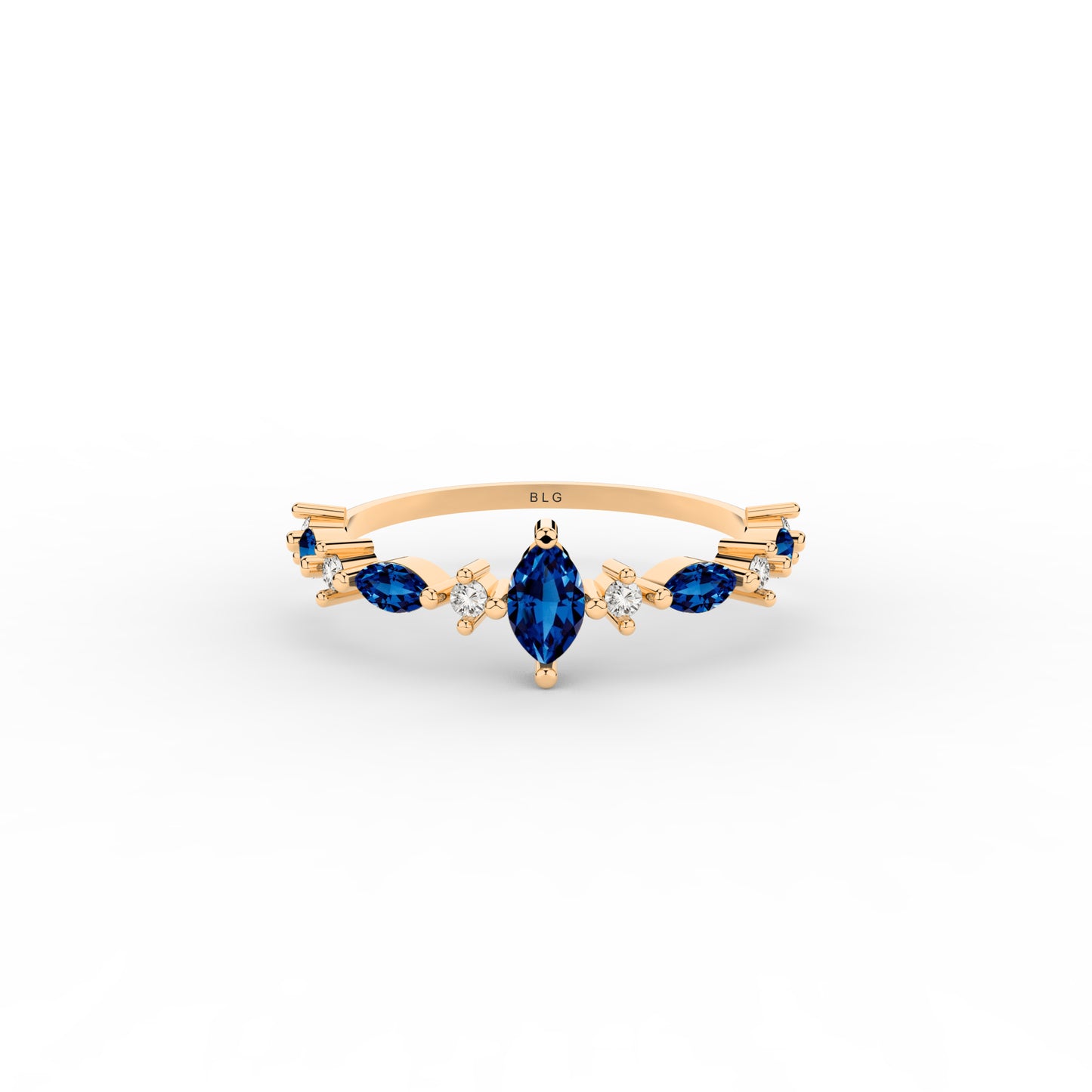 Sapphire Marquise 14K Ring in Gold