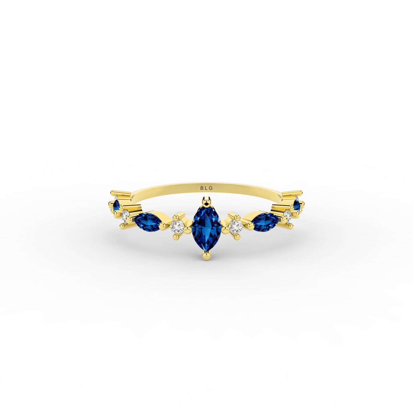 Sapphire Marquise 14K Ring in Gold