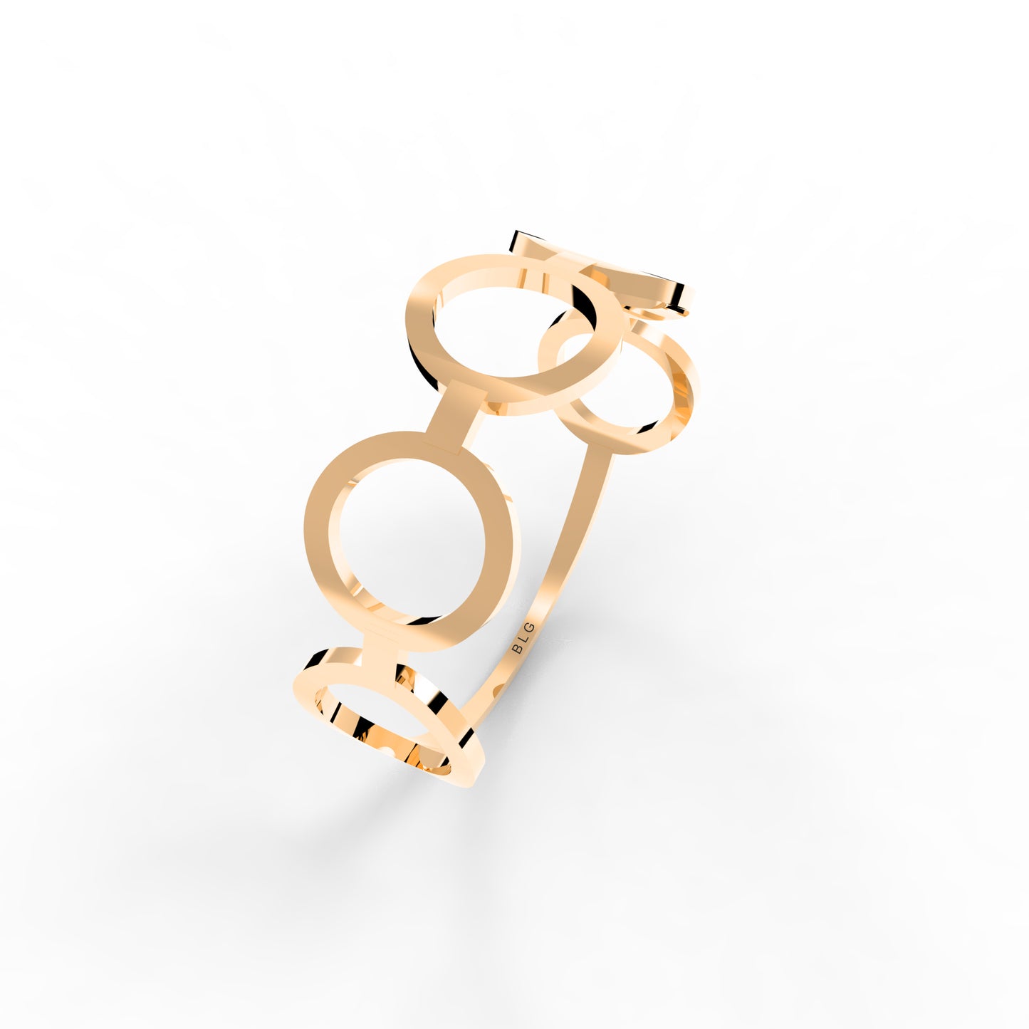 14K Solid Gold Open Circle Ring