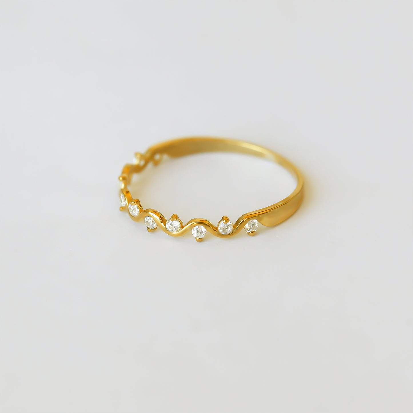 Solid Gold Wave Ring