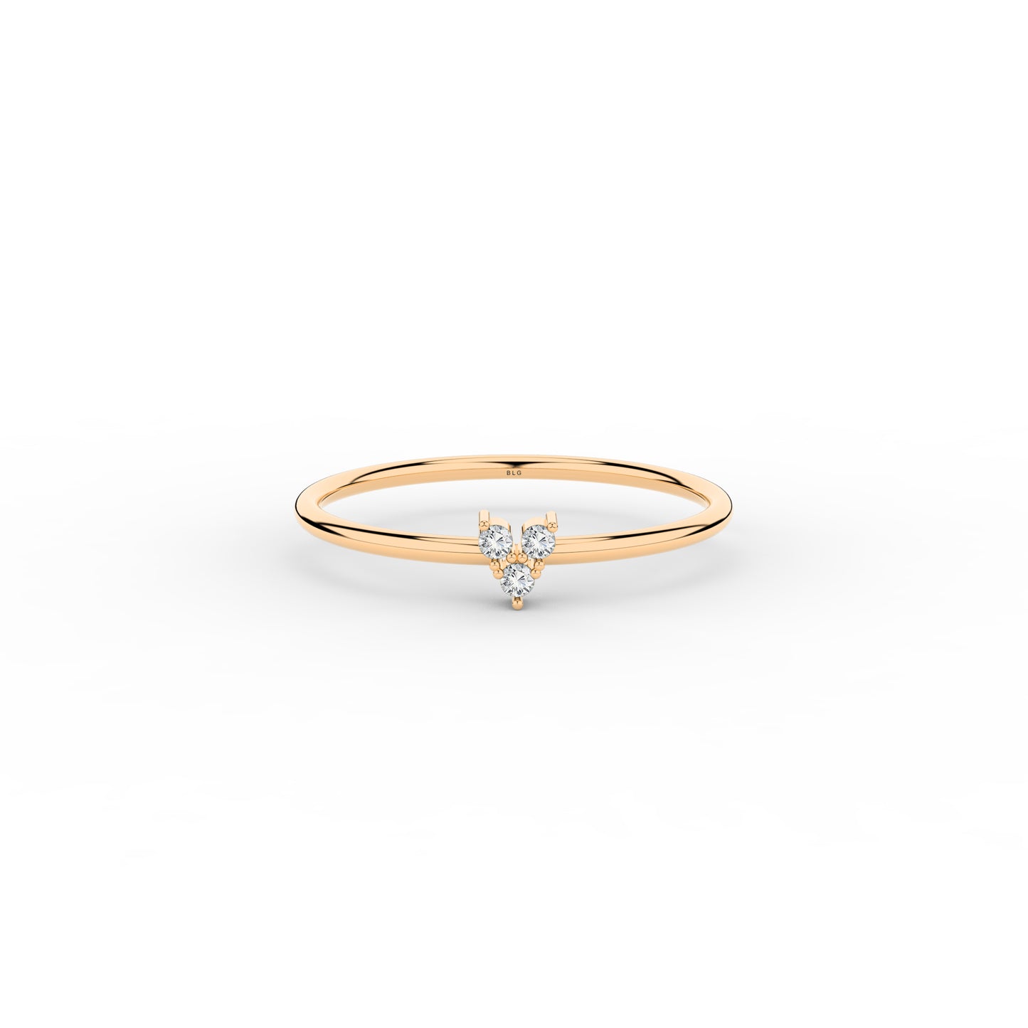 14K Tria Three Stone Ring in Gold