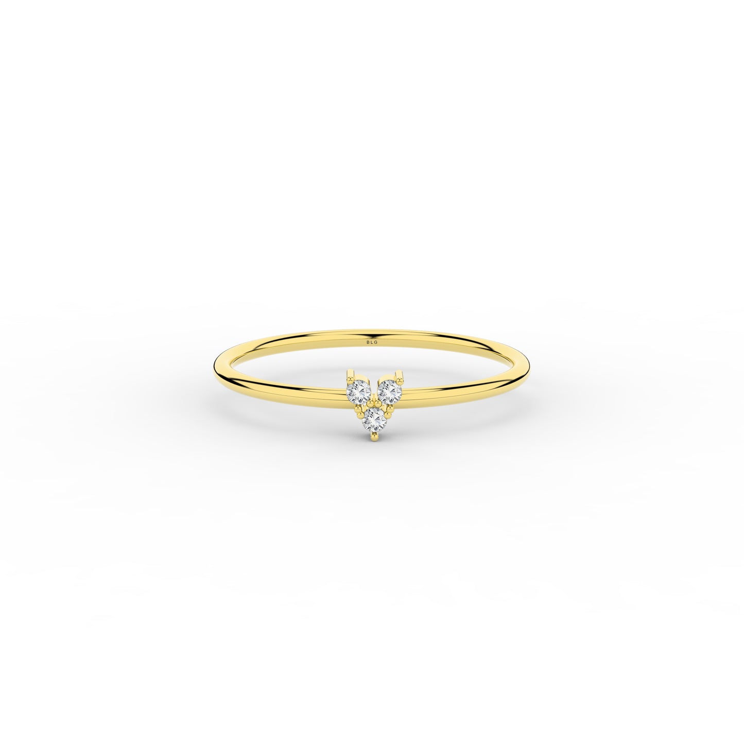 14K Tria Three Stone Ring in Gold