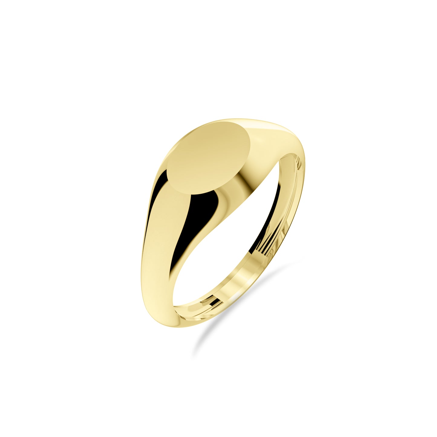 10k Solid Gold Oval Signet Ring