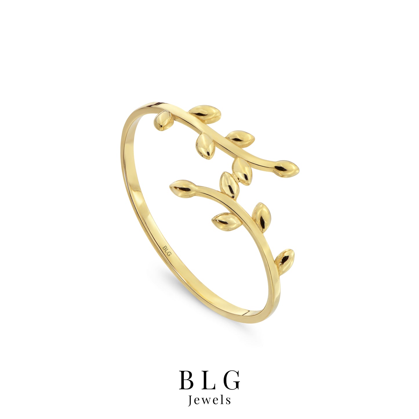 14K Leaf Figured Gold Ring