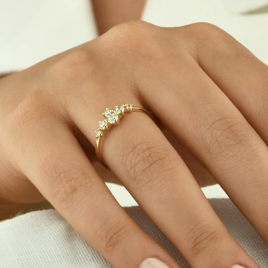 Zircon Stone 14K Gold Ring