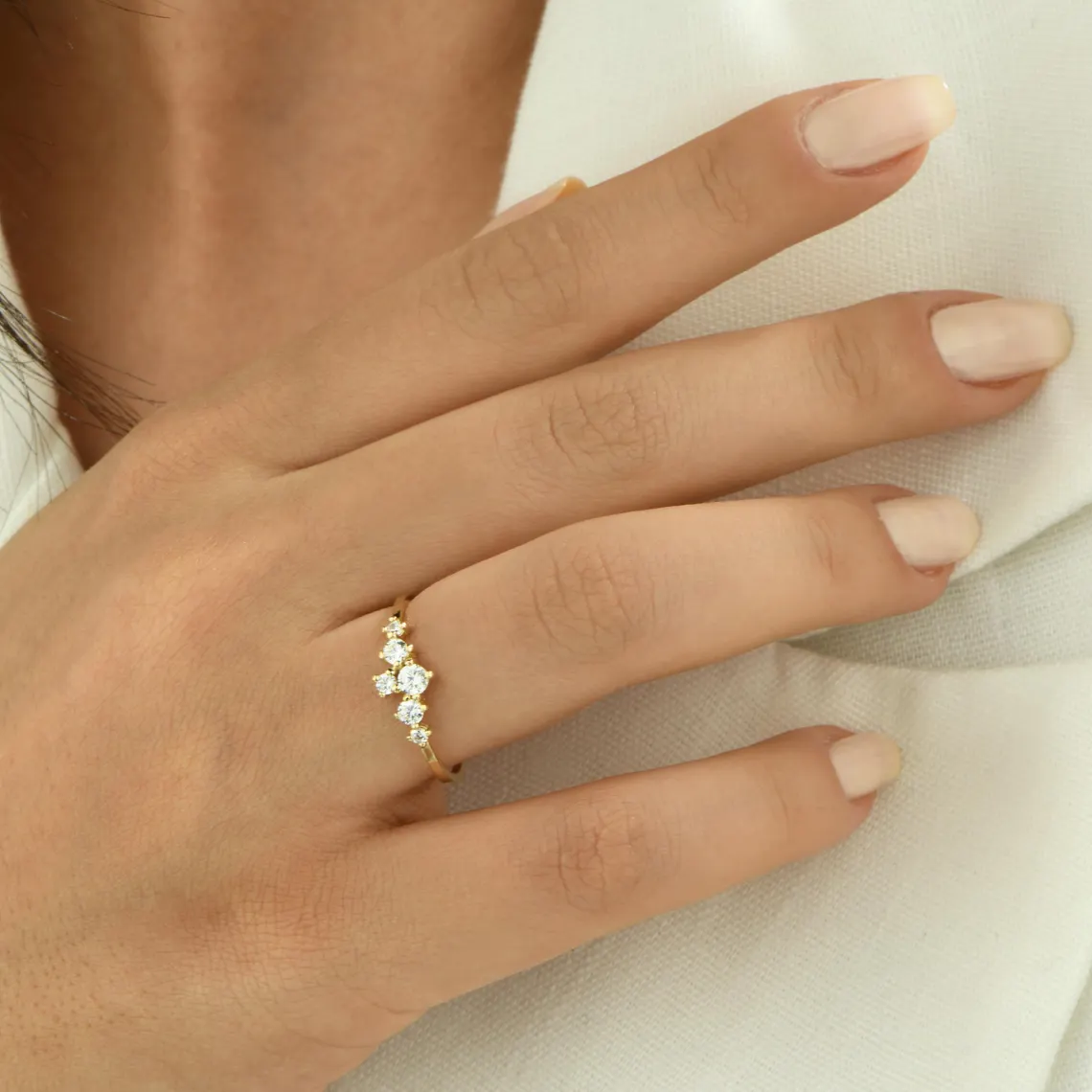 Zircon Stone 14K Gold Ring