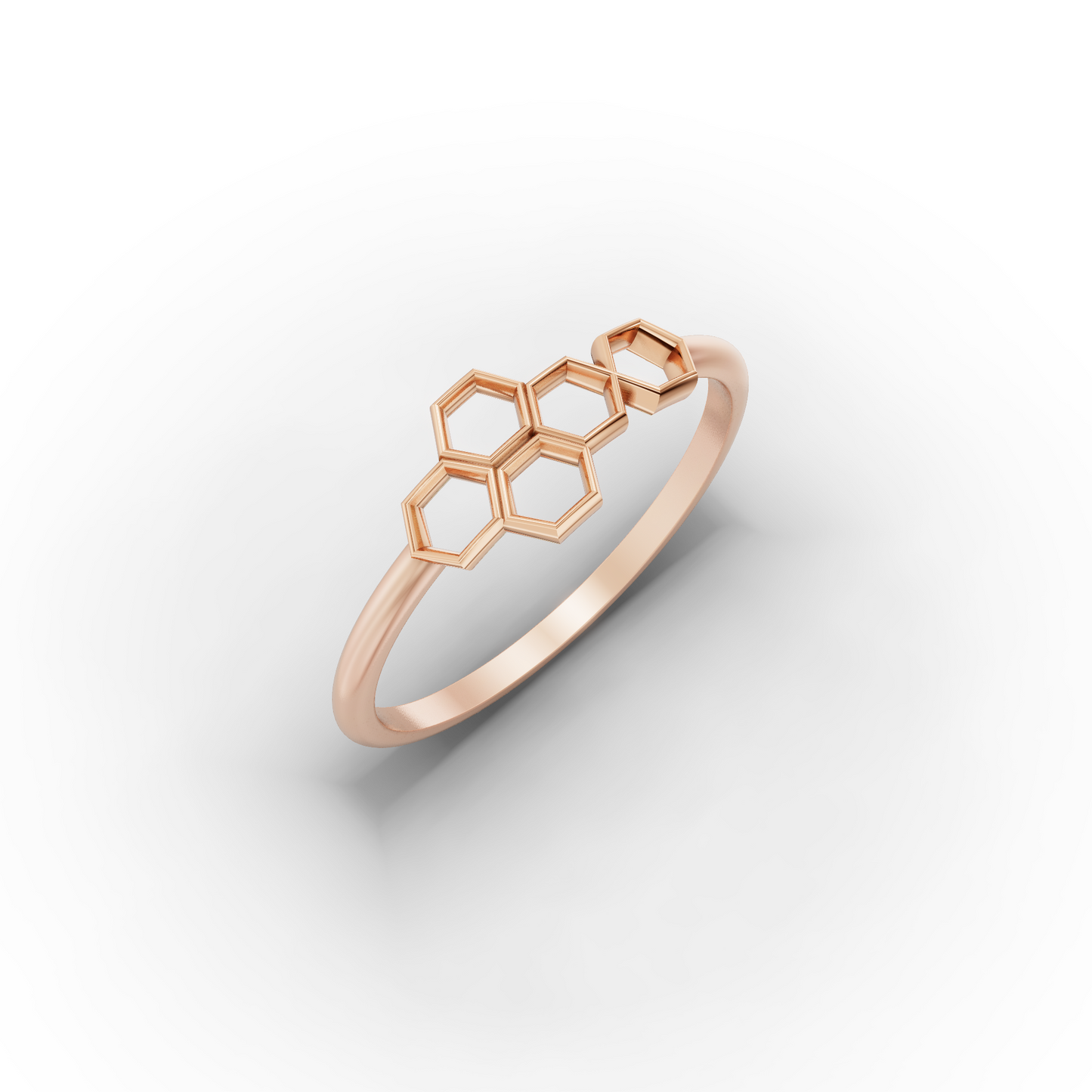 Solid Gold Honeycomb Ring