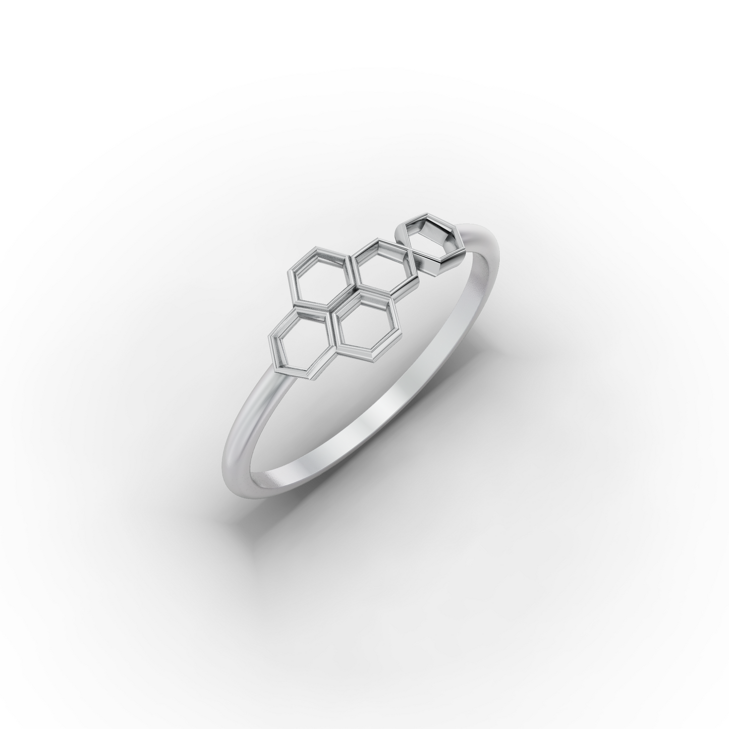 Solid Gold Honeycomb Ring