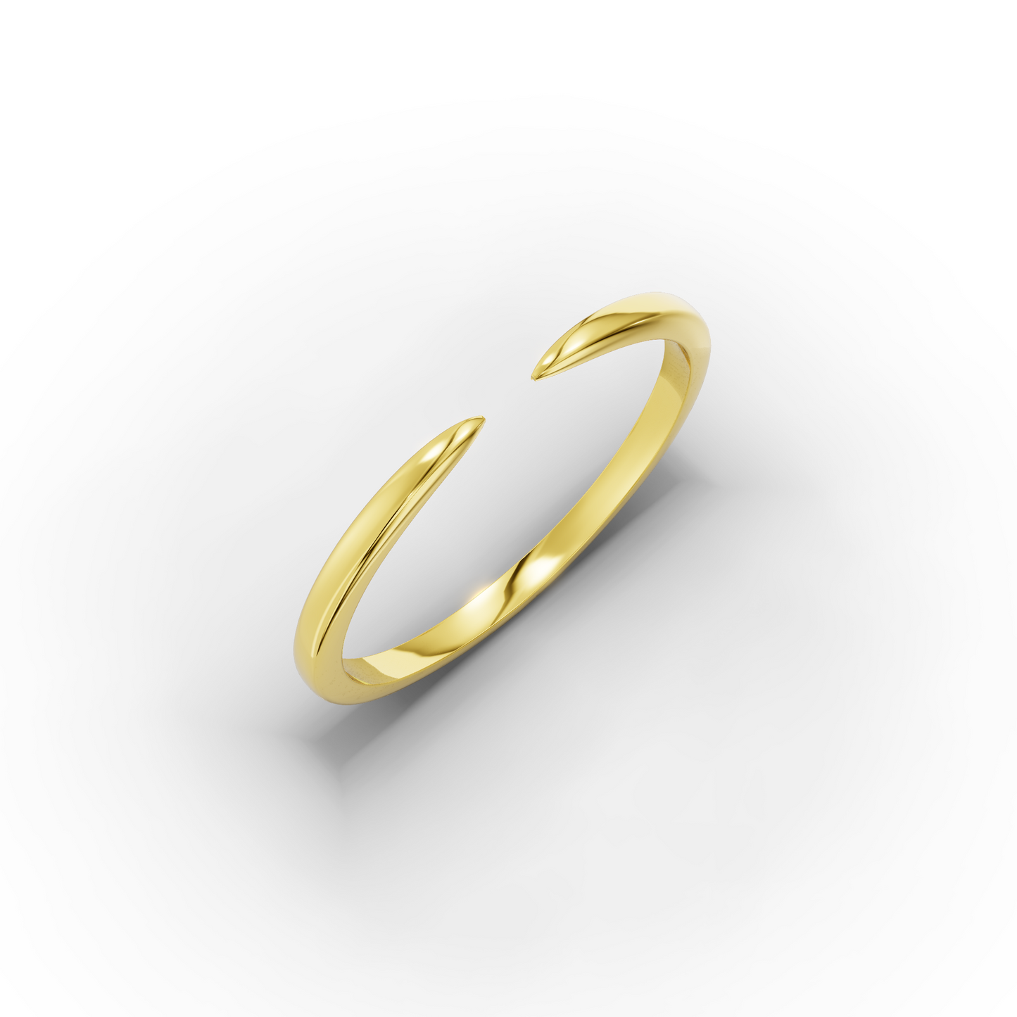 14K Minimal Open Solid Gold Ring