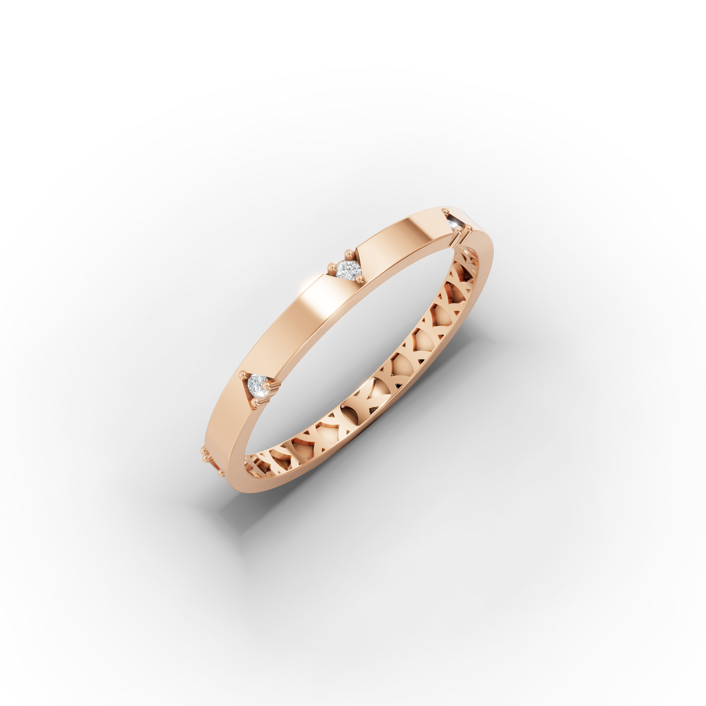 14K Minimalist Gold Ring with Tiny Zircon