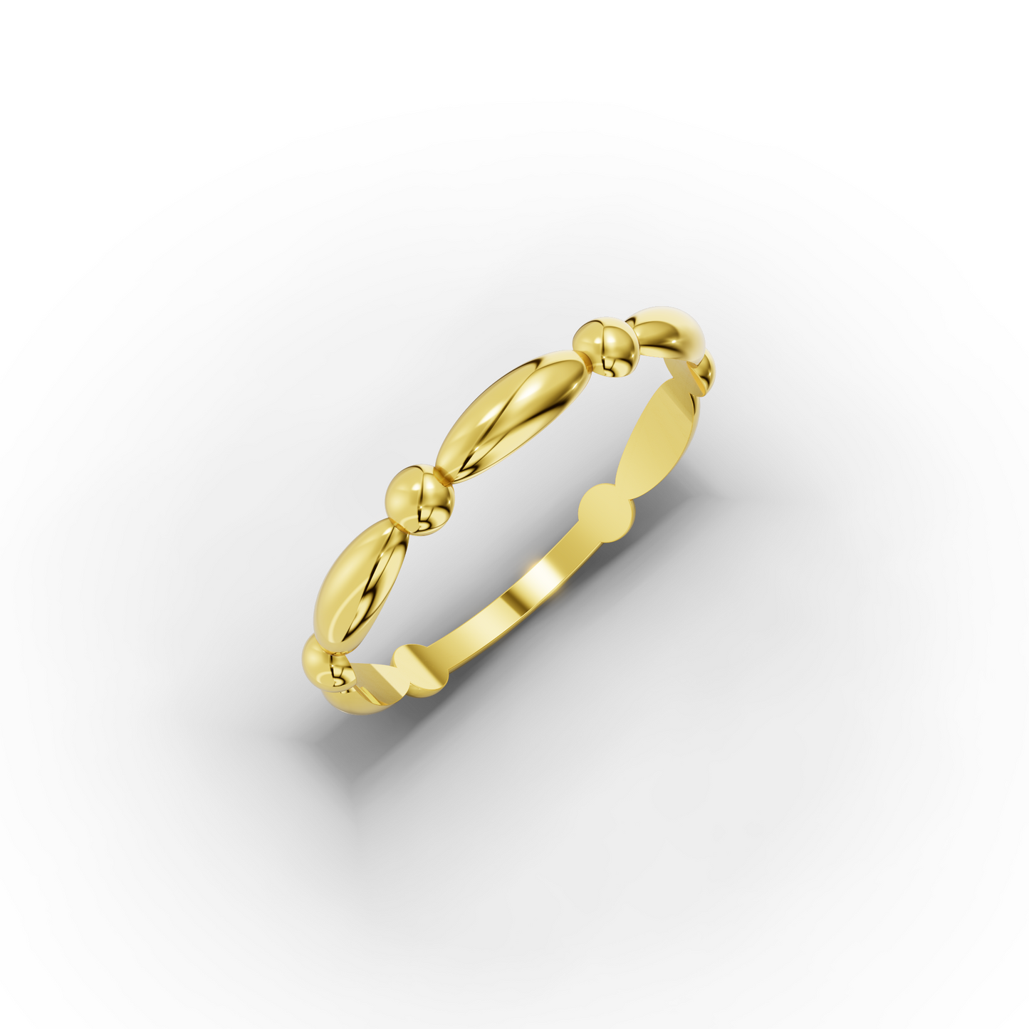 14k Solid Gold Stacking Ring – Slim 1.25 mm Stackable Band