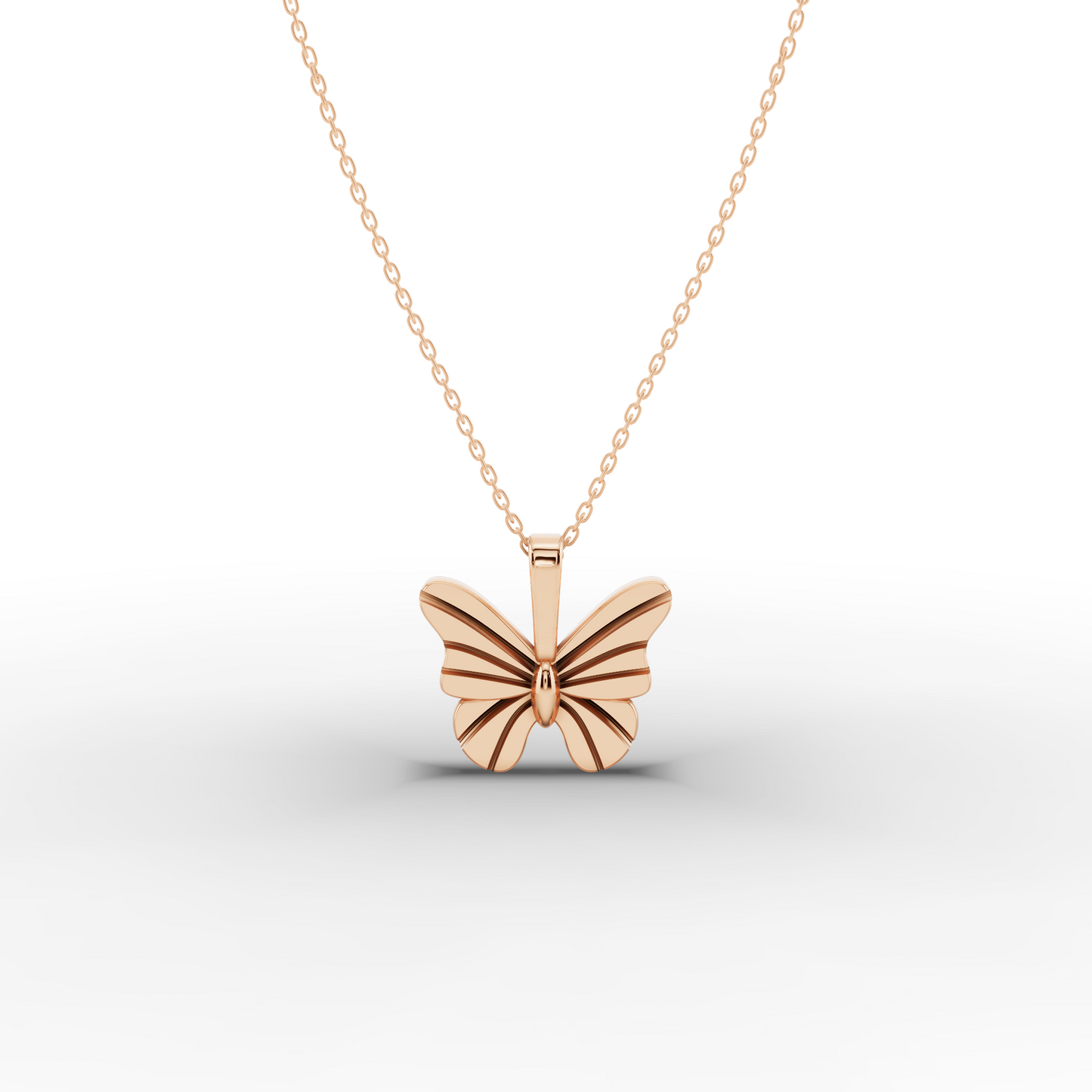 14k Gold Butterfly Necklace – Dainty Solid-Gold Pendant for Everyday Shine