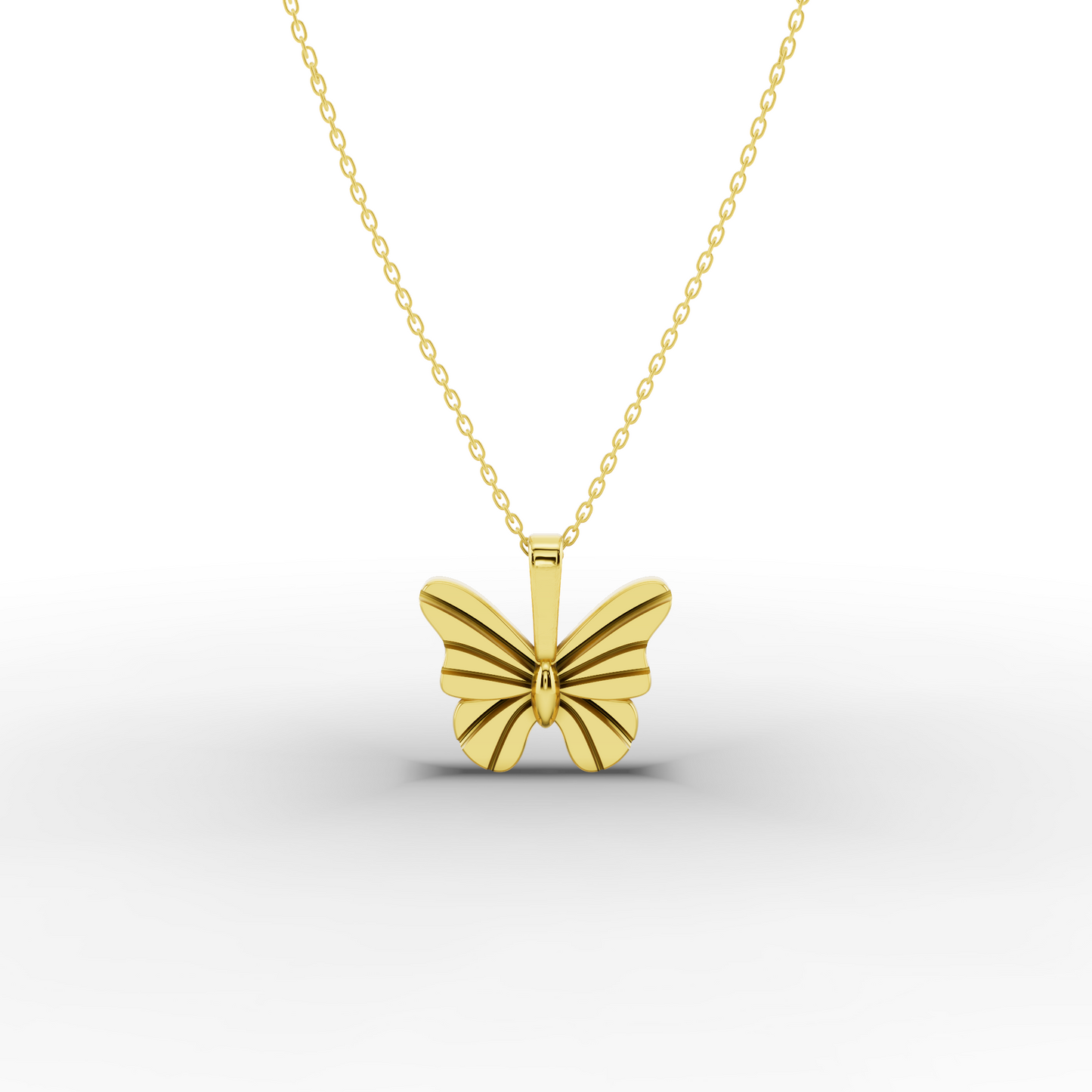 14k Gold Butterfly Necklace – Dainty Solid-Gold Pendant for Everyday Shine