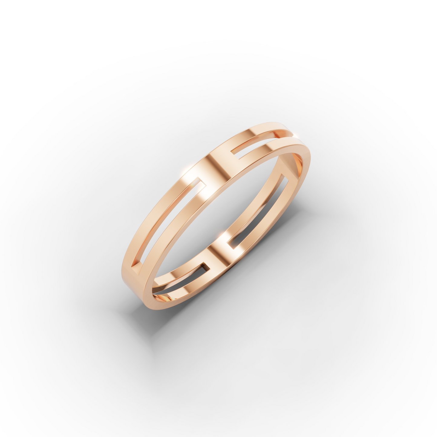 14K Gold Negative-Space Ring – 2.6 mm Modern Cut-Out Band