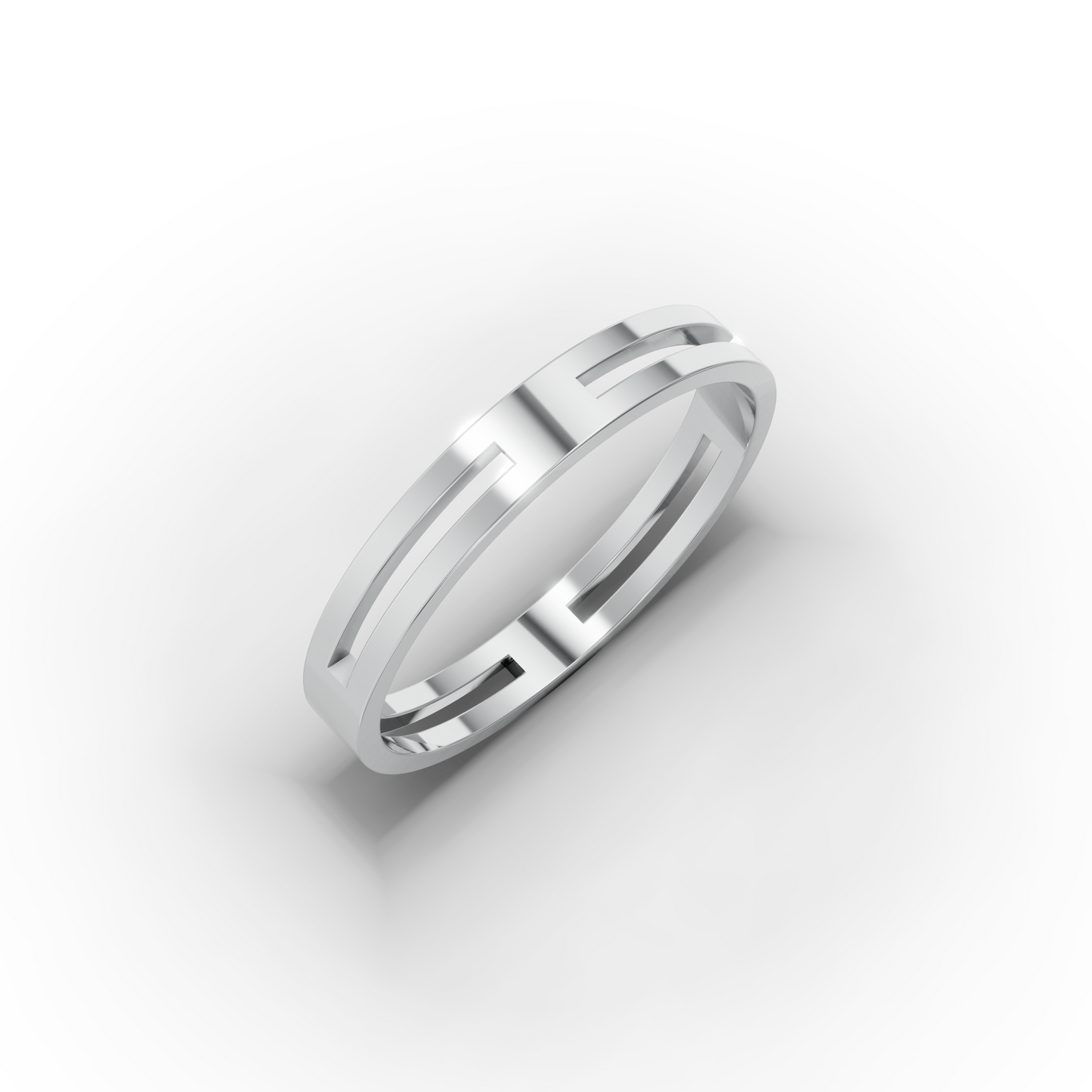 14K Gold Negative-Space Ring – 2.6 mm Modern Cut-Out Band