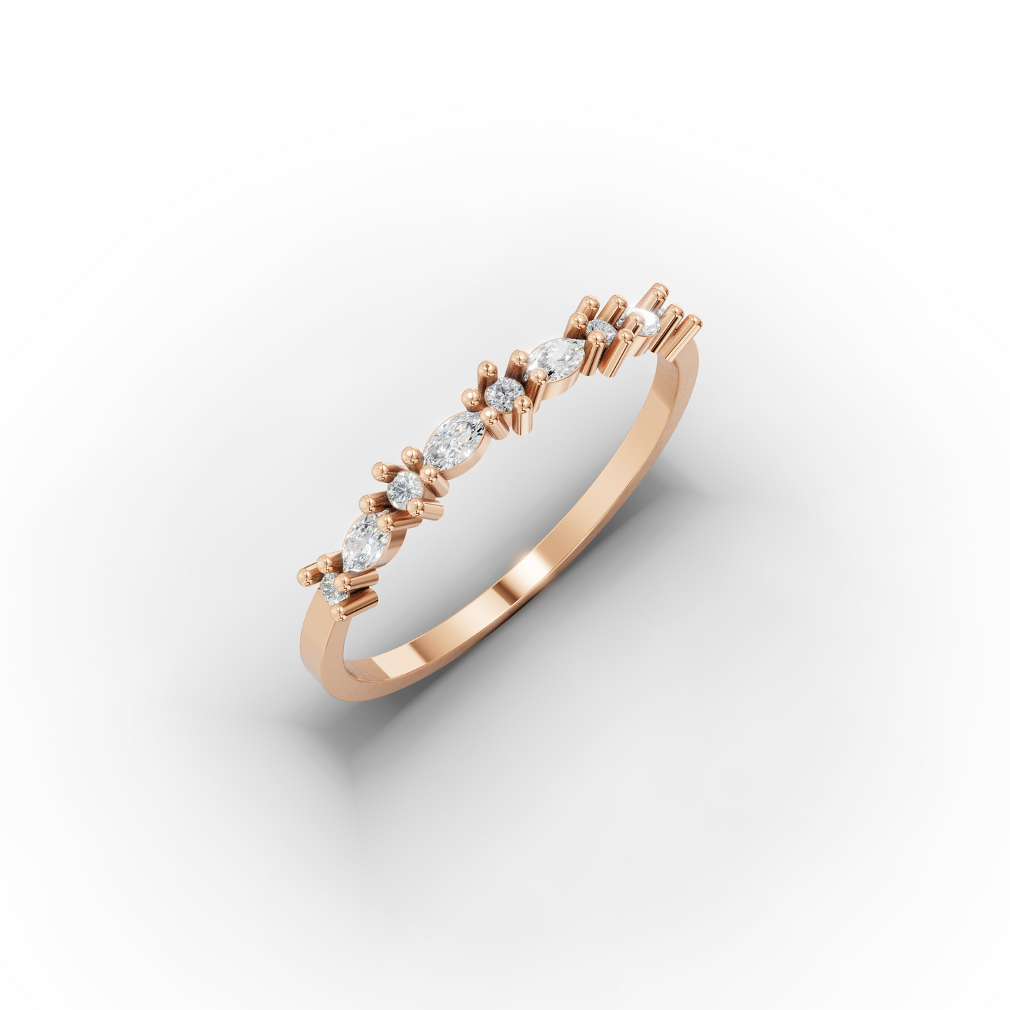14K Gold Marquise Zircon Ring