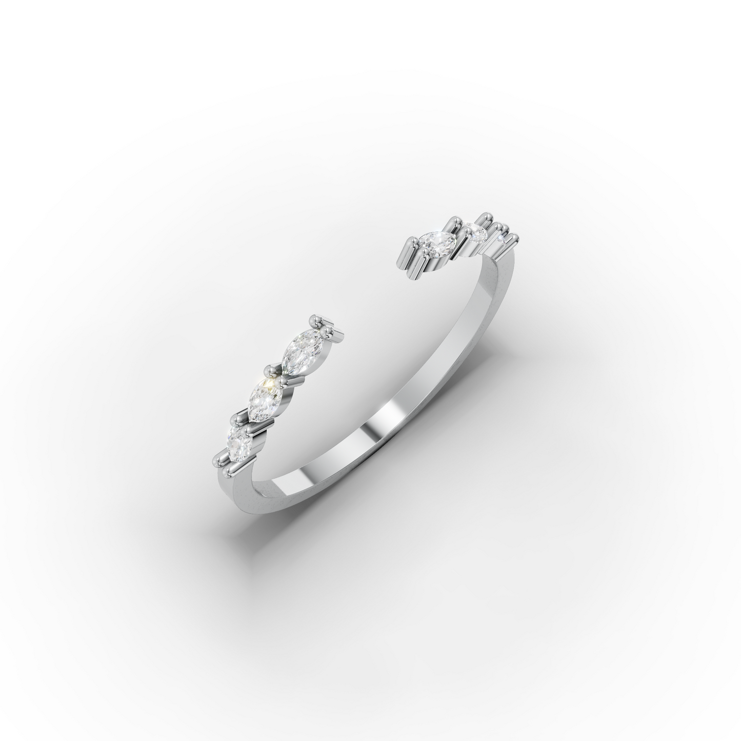 14K Open Marquise Band Ring in 14K Gold