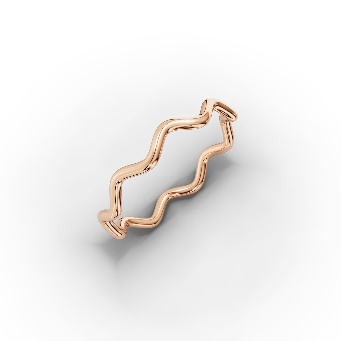 14K Wavy Gold Band Ring