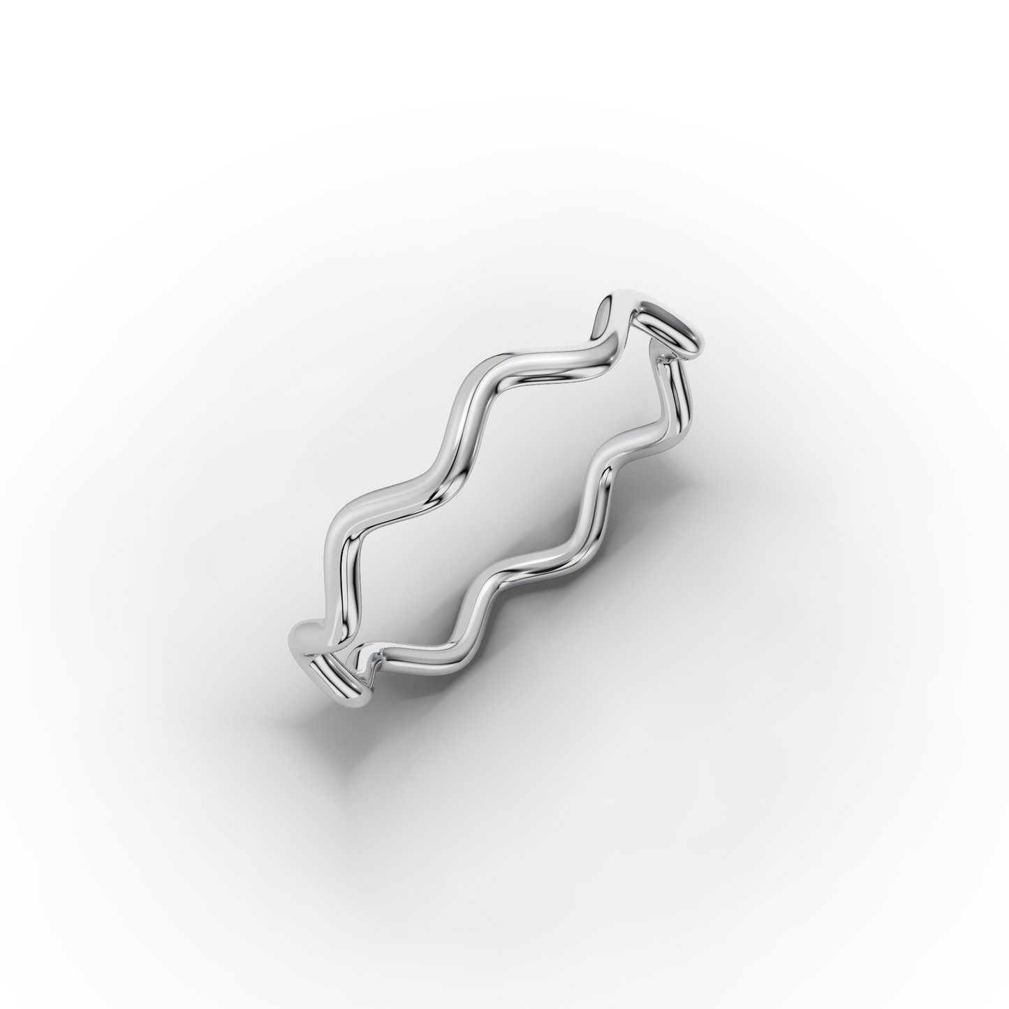 14K Wavy Gold Band Ring