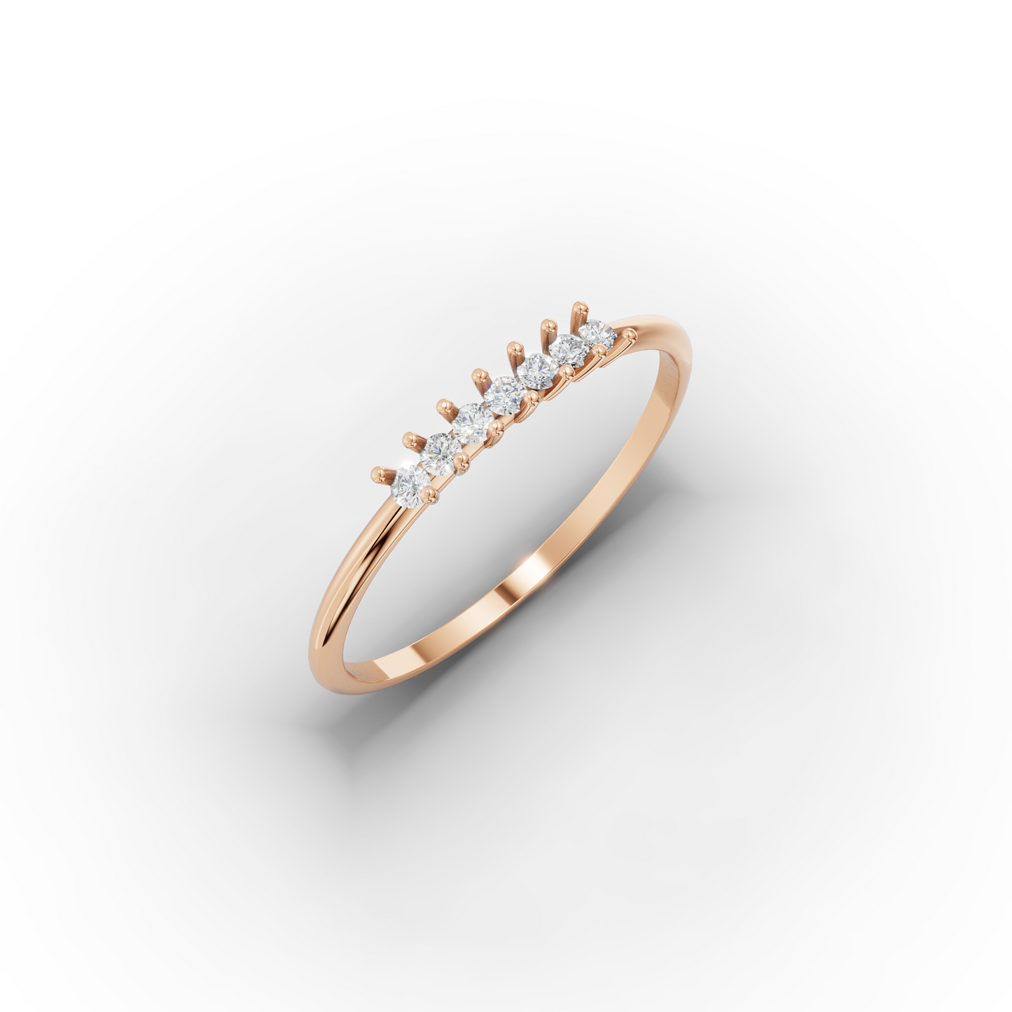 14K Dainty Gold Ring with Zircon