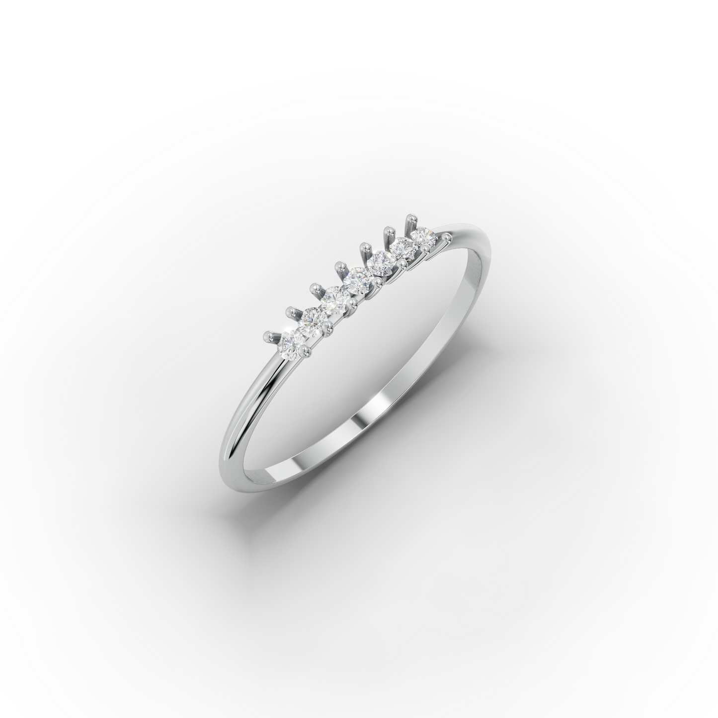 14K Dainty Gold Ring with Zircon