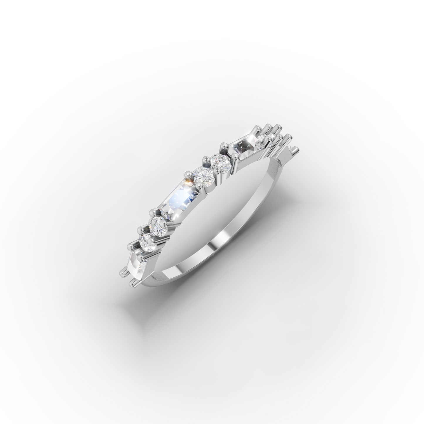 14K Custom Solid Gold Zircon Ring