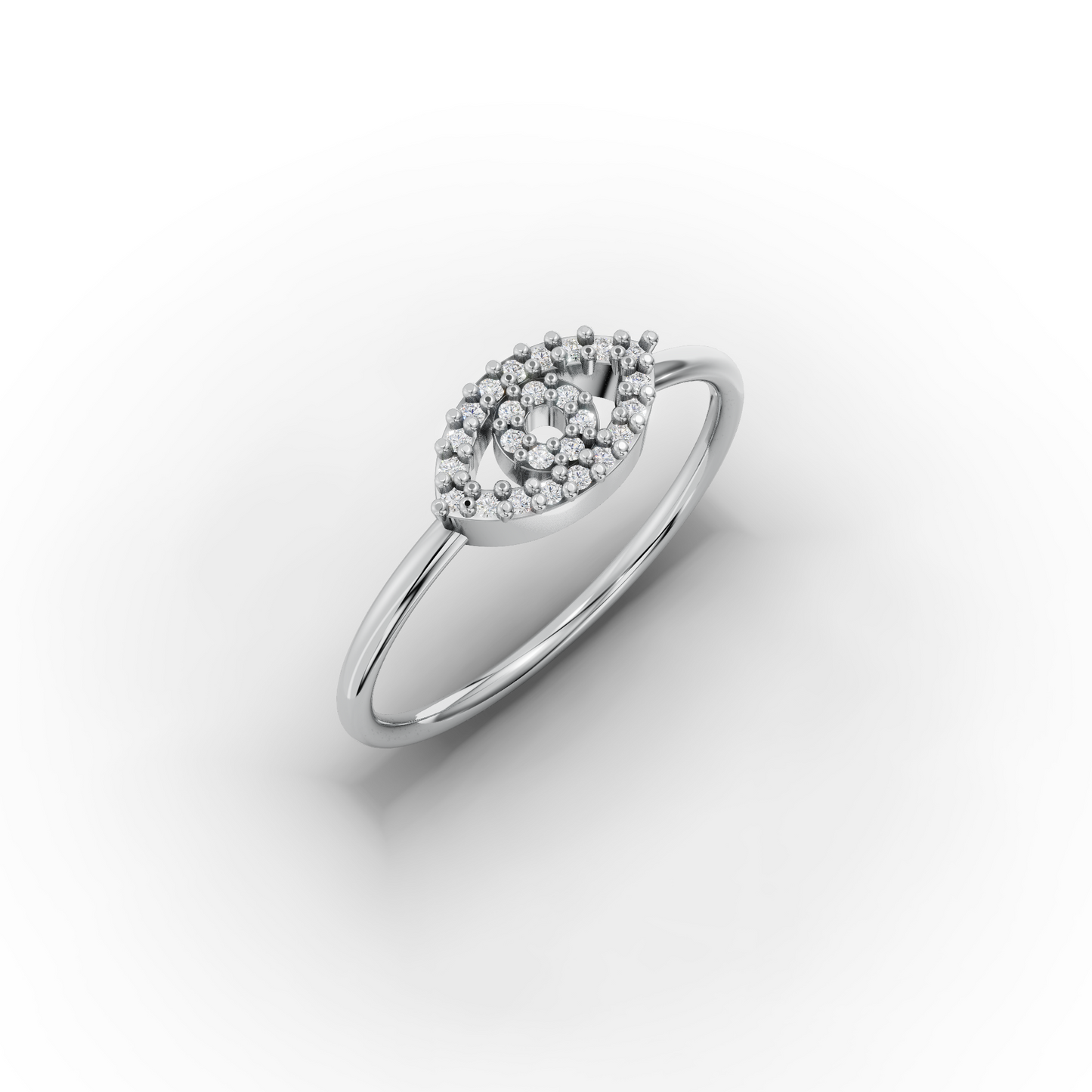 14K Eye Solid Gold Ring