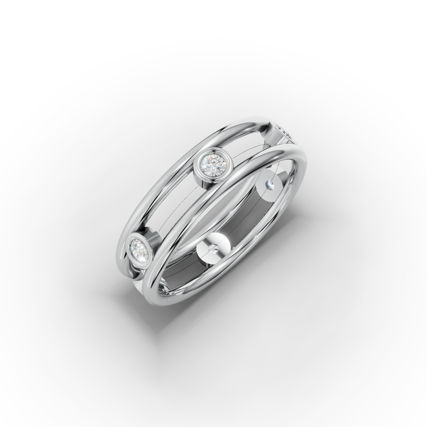 14K Bezel Set Zircon Gold Ring