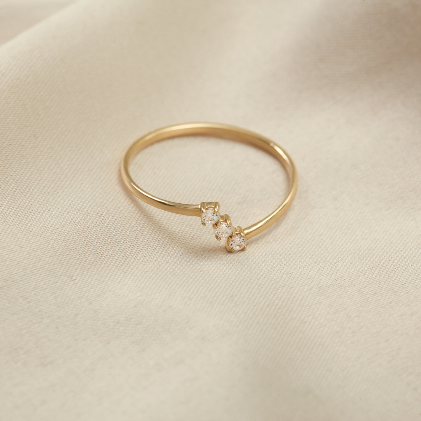 Stone Zircon Gold Ring