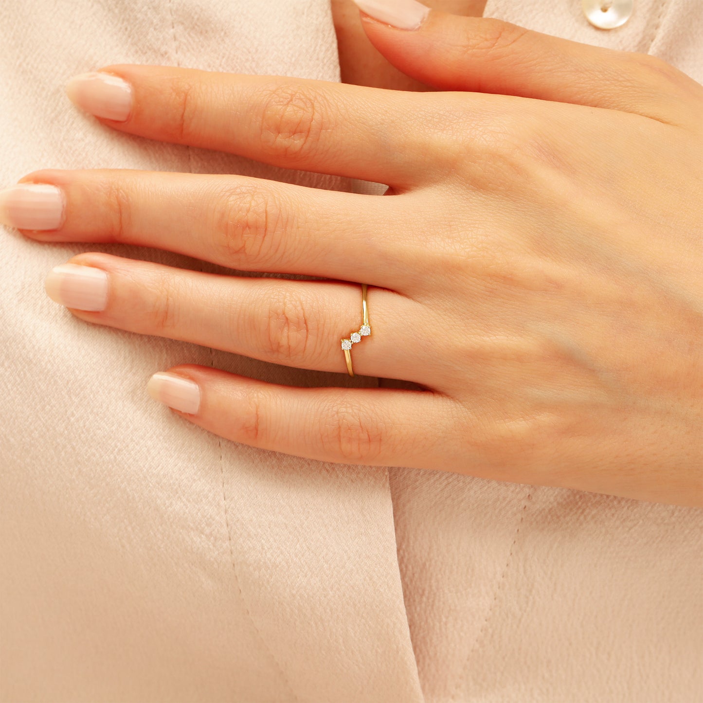 Stone Zircon Gold Ring