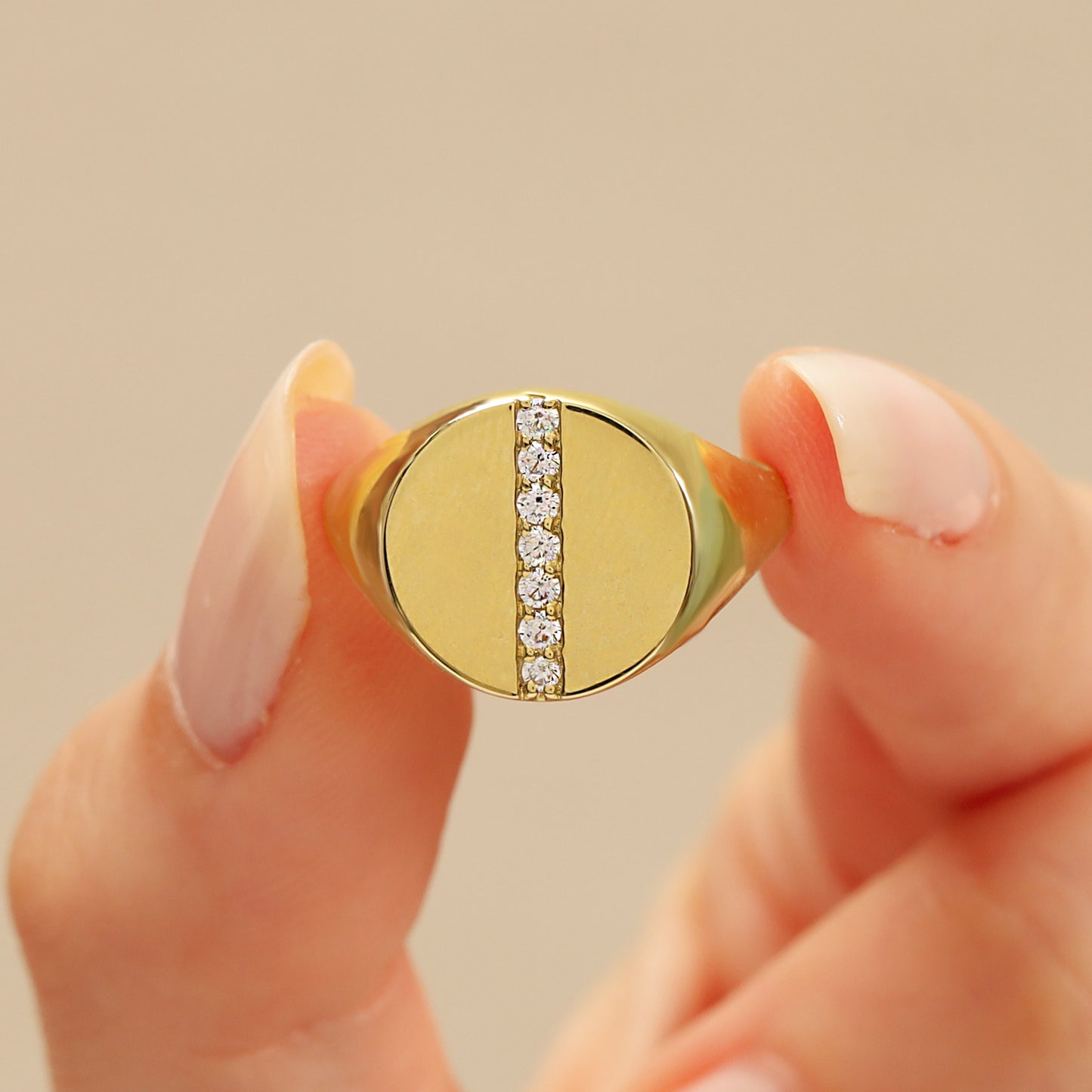Zircon Signet Ring for Women