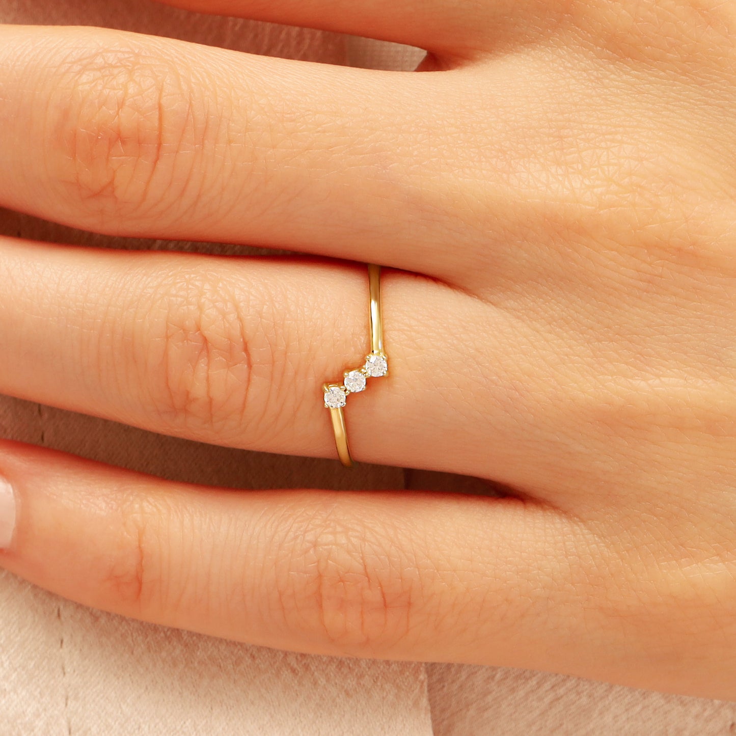 Stone Zircon Gold Ring
