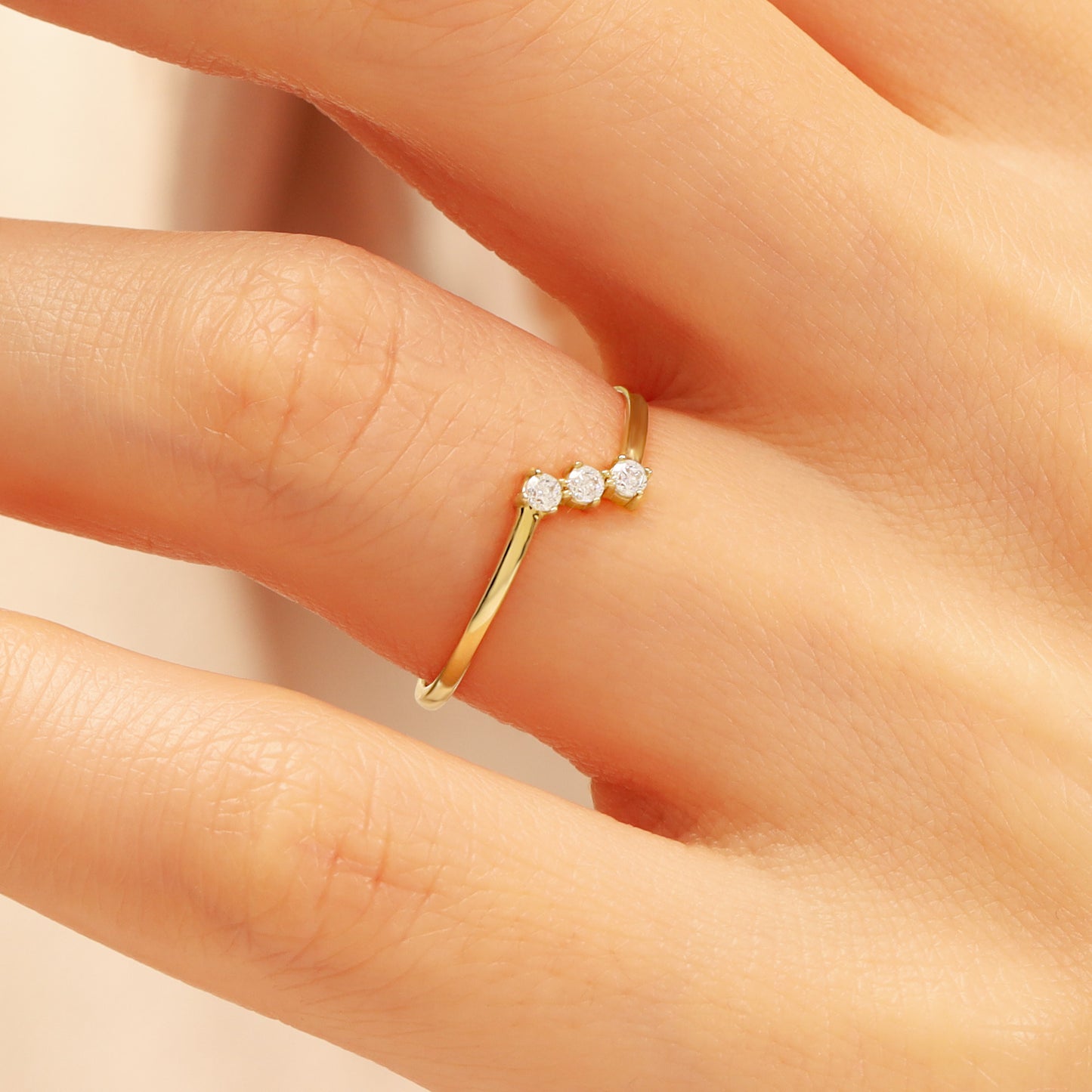 Stone Zircon Gold Ring