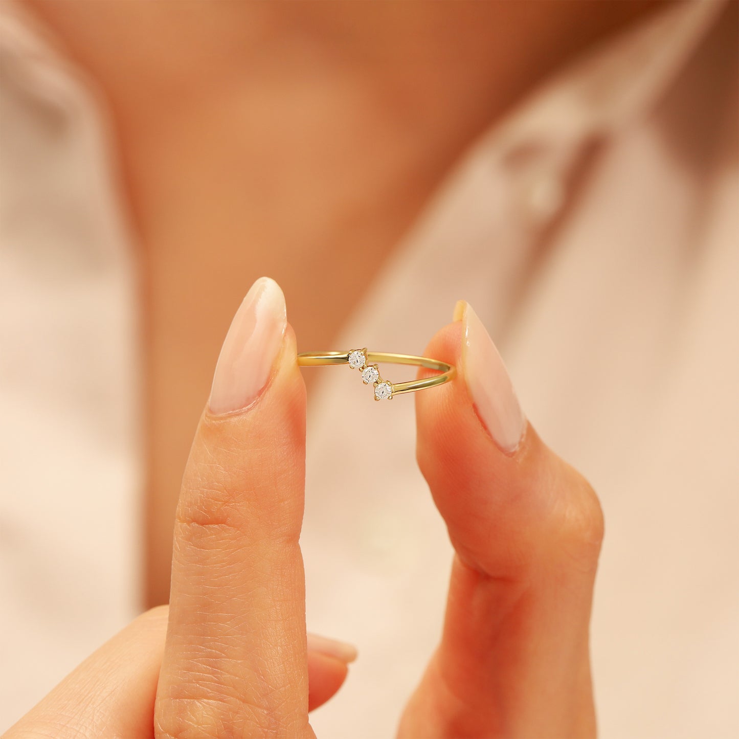 Stone Zircon Gold Ring