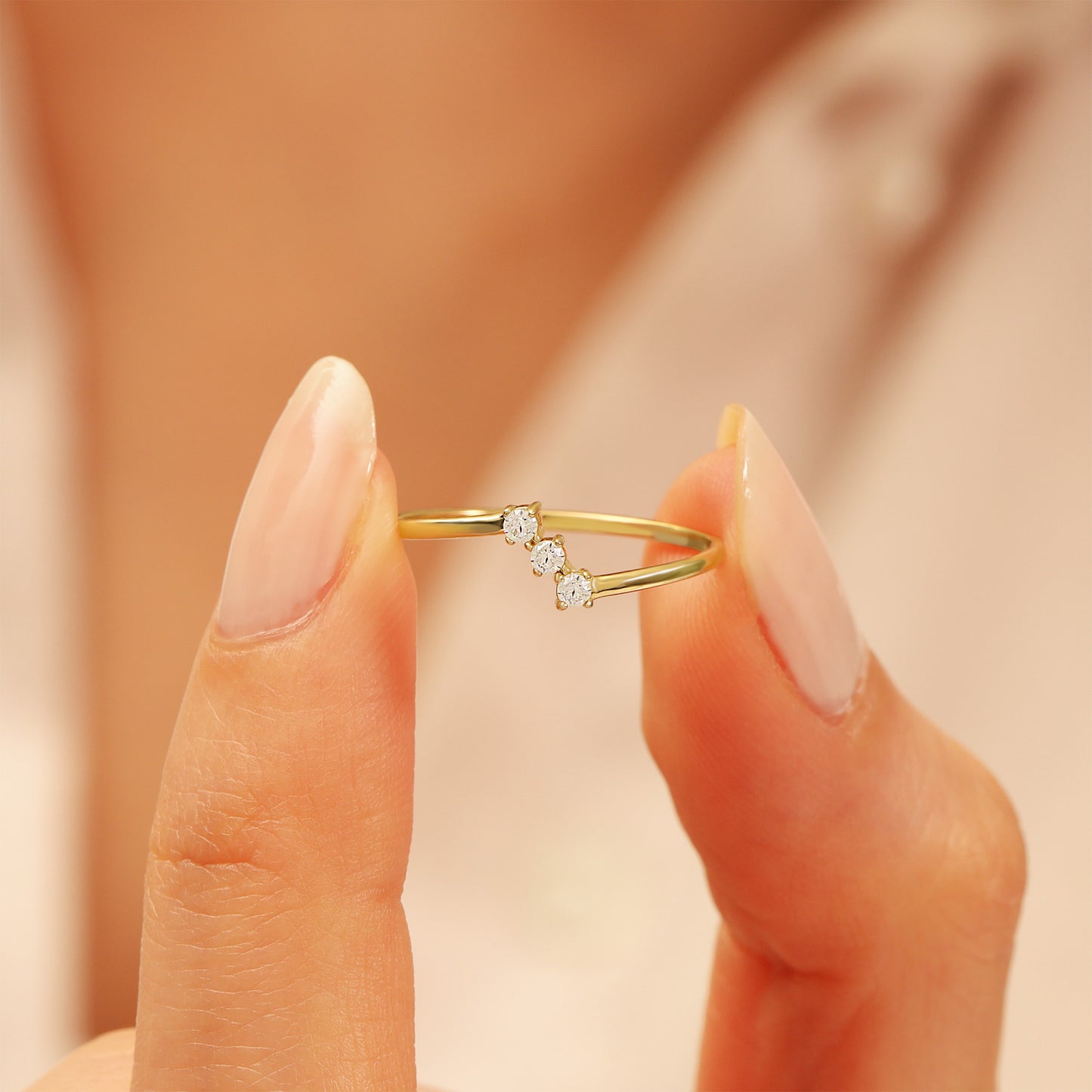 Stone Zircon Gold Ring