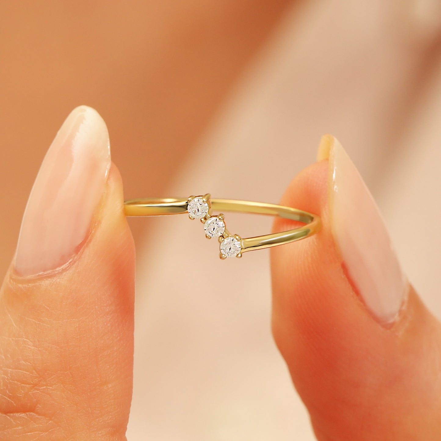 Stone Zircon Gold Ring