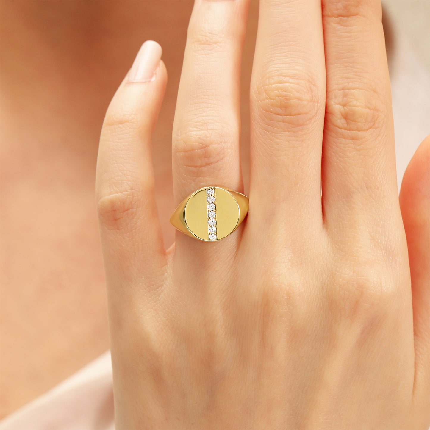 Zircon Signet Ring for Women